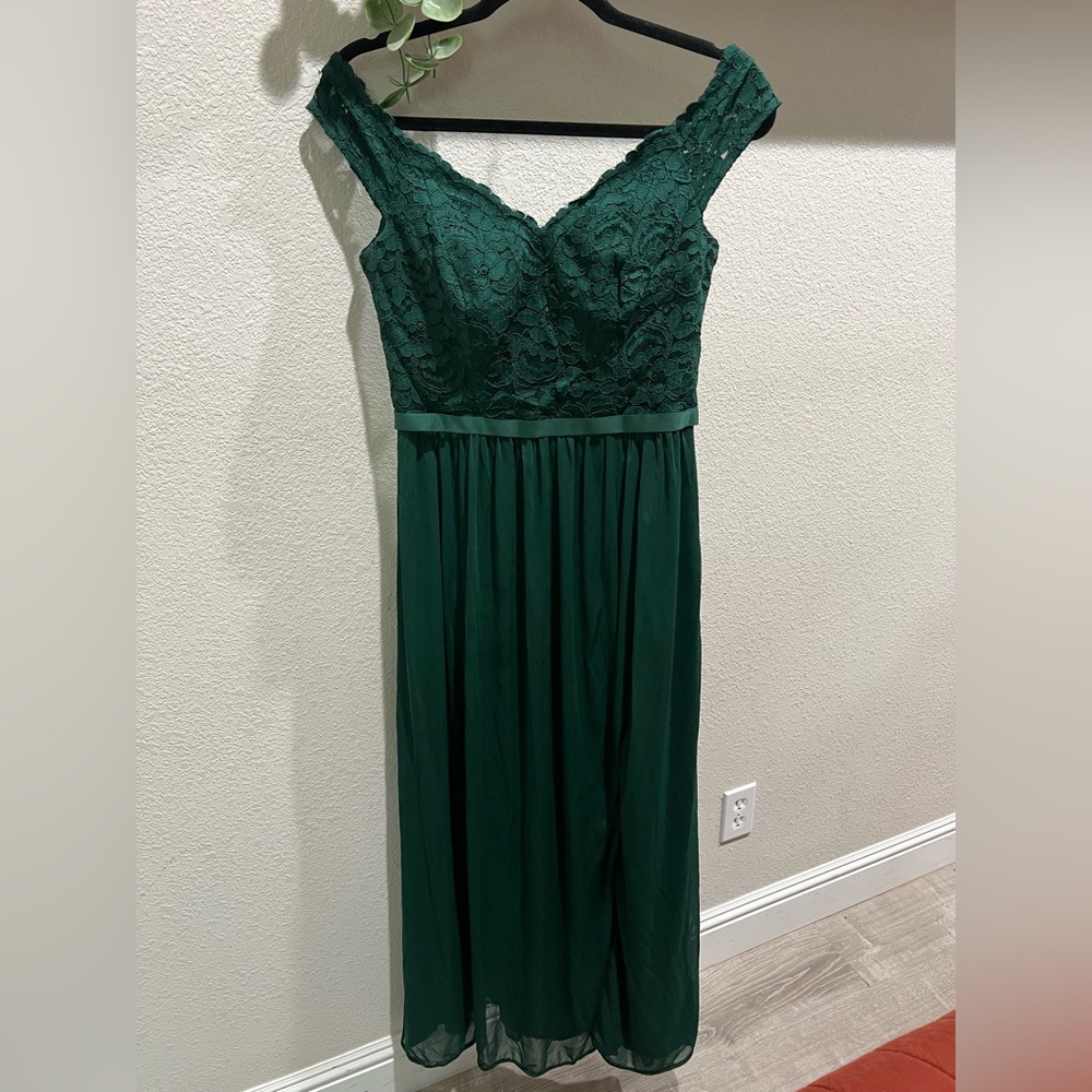 Forest Green Davids Bridal Dress size 6